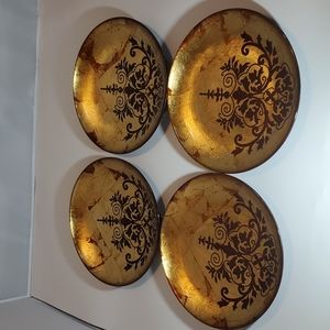 Firenze Styled in Italy Glassware Dessert Plates. Set of 4